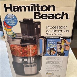 Hamilton Beach Stack & Snap Food Processor - Black and Silver